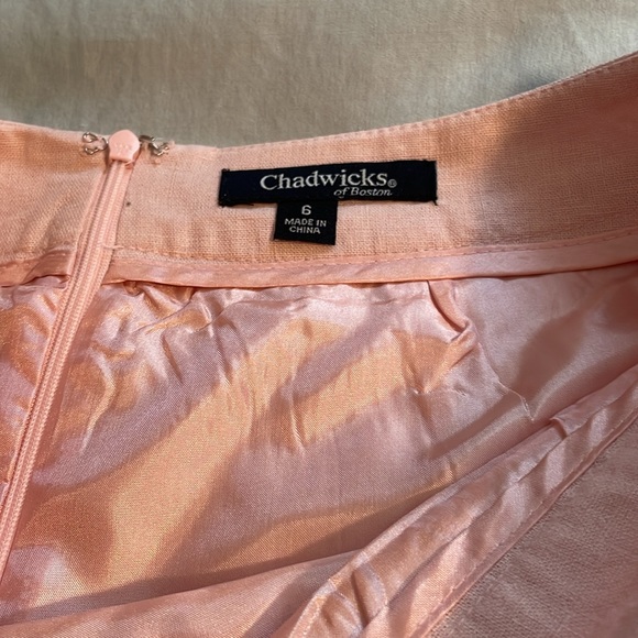 2 Chadwick’s Woman’s size 6 and 6P Pink linen skirt - Picture 2 of 4